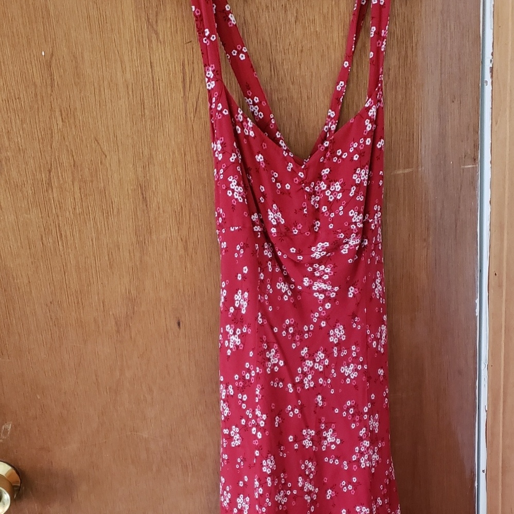 Loft knee length fully lined crisscross straps dre